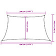 VIDAXL - vidaXL Voile d'ombrage 160 g/m² Blanc 3/4x2 m PEHD - vignette
