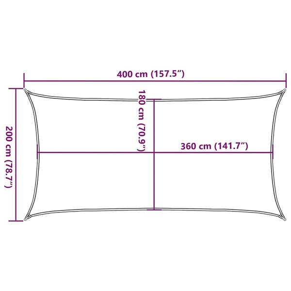 VIDAXL - vidaXL Voile d'ombrage 160 g/m² Noir 2x4 m PEHD - large