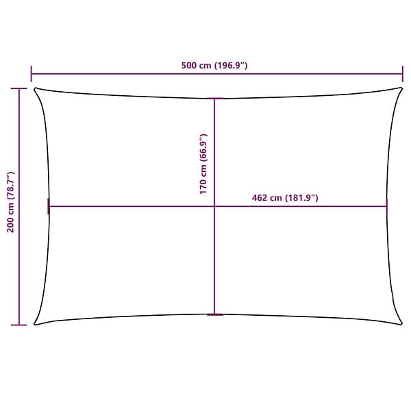 VIDAXL - vidaXL Voile de parasol tissu oxford rectangulaire 2x5 m crème - large