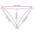 VIDAXL - vidaXL Voile de parasol tissu oxford triangulaire 5x6x6 m crème - vignette