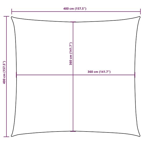 VIDAXL - vidaXL Voile de parasol tissu oxford carré 4x4 m beige - large