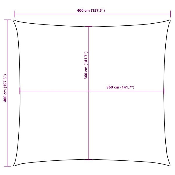 VIDAXL - vidaXL Voile de parasol tissu oxford carré 4x4 m terre cuite - large