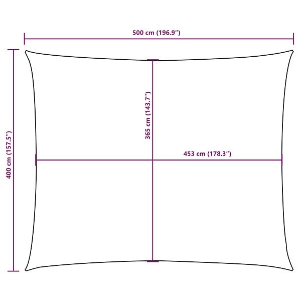 VIDAXL - vidaXL Voile de parasol tissu oxford rectangulaire 4x5 m crème - large