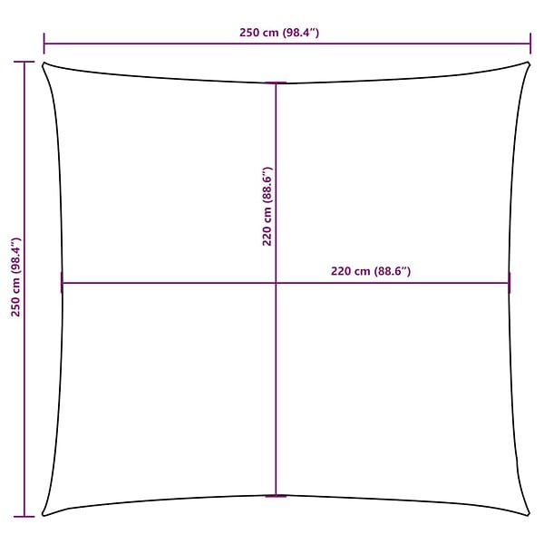 VIDAXL - vidaXL Voile de parasol tissu oxford carré 2,5x2,5 m taupe - large