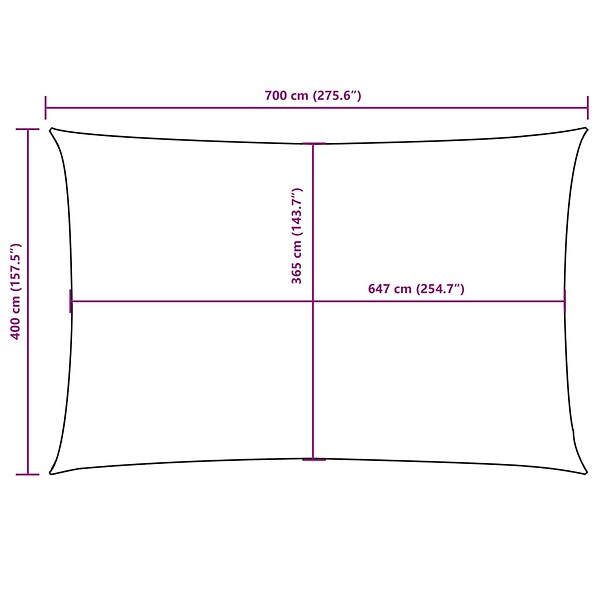 VIDAXL - vidaXL Voile de parasol tissu oxford rectangulaire 4x7 m taupe - large