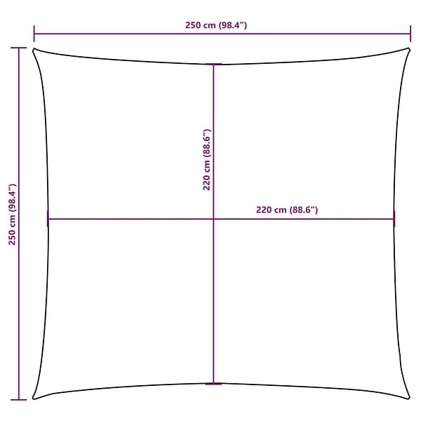 VIDAXL - vidaXL Voile de parasol Tissu Oxford carré 2,5x2,5 m Crème - large