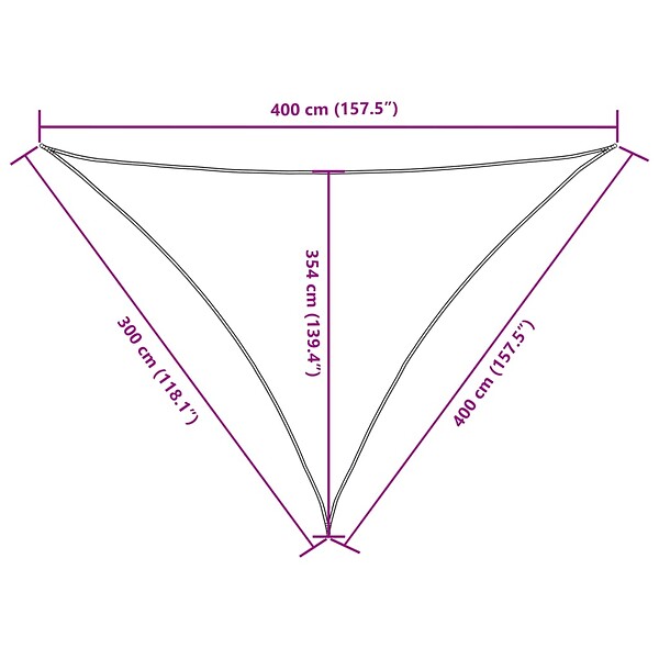 VIDAXL - vidaXL Voile de parasol tissu oxford triangulaire 3x4x4 m blanc - large