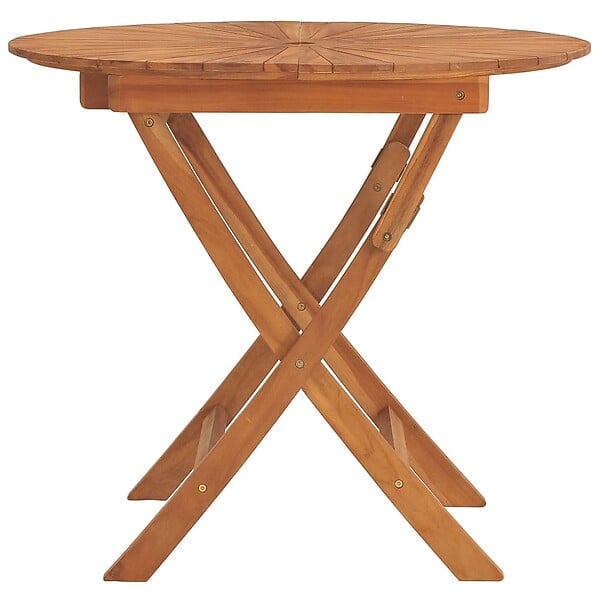 VIDAXL - vidaXL Table pliable de jardin Ø 85x75 cm bois massif de teck - large