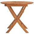 VIDAXL - vidaXL Table pliable de jardin Ø 85x75 cm bois massif de teck - vignette
