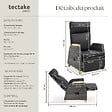TECTAKE - Fauteuil en rotin Pescara avec structure en aluminium, dossier réglable gris - vignette