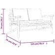 VIDAXL - vidaXL Banc de jardin avec coussins blanc crème bambou - vignette