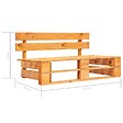 VIDAXL - vidaXL Banc palette de jardin bois marron miel - vignette