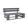 VIDAXL - vidaXL Banc palette de jardin bois gris - vignette