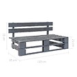 VIDAXL - vidaXL Banc palette de jardin bois gris - vignette