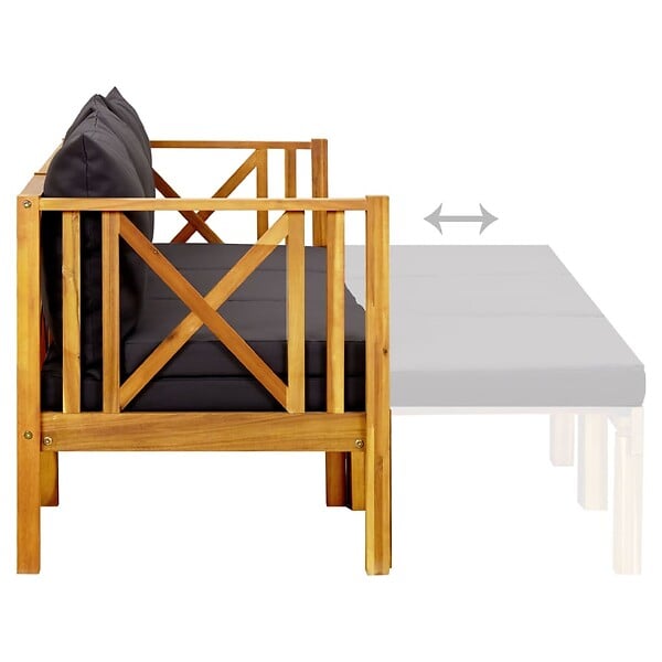 VIDAXL - vidaXL Banc de jardin 3 places et coussins 179 cm Bois d'acacia massif - large