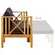 VIDAXL - vidaXL Banc de jardin 3 places et coussins 179 cm Bois d'acacia massif - vignette