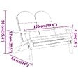 VIDAXL - vidaXL Banc de jardin Adirondack et coussins 126 cm bois massif acacia - vignette