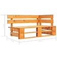 VIDAXL - vidaXL Banc d'angle palette de jardin bois marron miel - vignette