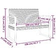 VIDAXL - vidaXL Banc de jardin avec coussins noir 106 cm résine tressée - vignette