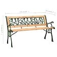 VIDAXL - vidaXL Banc de jardin 122 cm fonte et bois de sapin massif - vignette