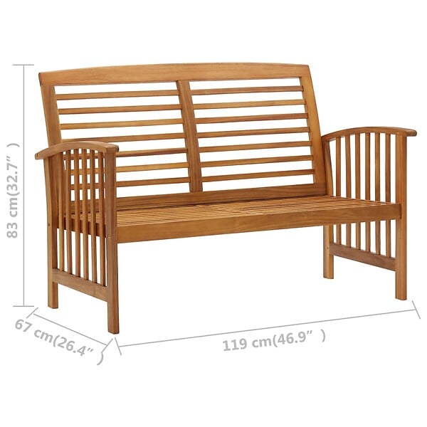VIDAXL - vidaXL Banc de jardin 119 cm bois d'acacia solide - large