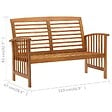VIDAXL - vidaXL Banc de jardin 119 cm bois d'acacia solide - vignette
