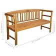 VIDAXL - vidaXL Banc de jardin 157 cm Bois d'acacia solide - vignette