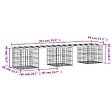 VIDAXL - vidaXL Banc de jardin design de gabion 203x44x42 cm bois massif de pin - vignette