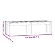 VIDAXL - vidaXL Banc de jardin à 2 places gris 159,5x44x45cm bois massif de pin - vignette