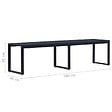 VIDAXL - vidaXL Banc de jardin 180 cm Panneau PS Noir - vignette