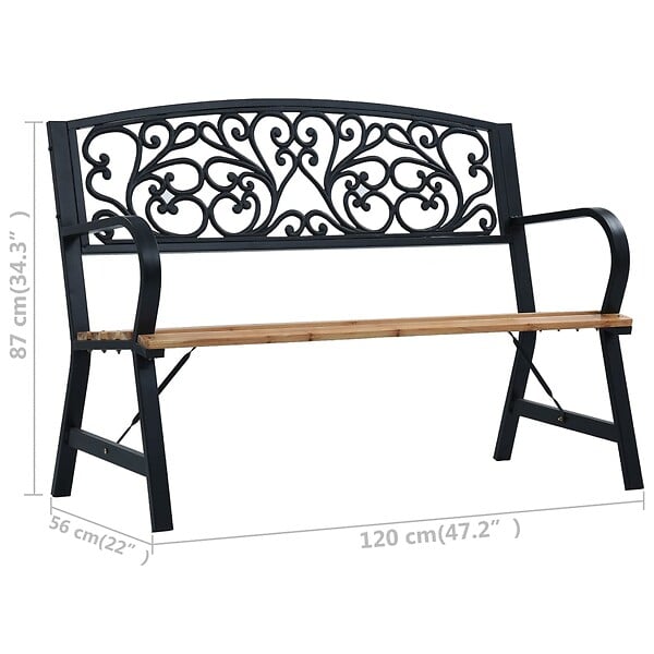 VIDAXL - vidaXL Banc de jardin 120 cm Bois - large