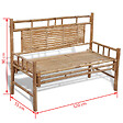VIDAXL - vidaXL Banc de jardin 120 cm Bambou - vignette