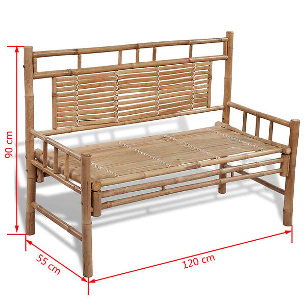 VIDAXL - vidaXL Banc de jardin 120 cm Bambou - large