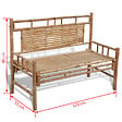 VIDAXL - vidaXL Banc de jardin 120 cm Bambou - vignette