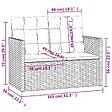 VIDAXL - vidaXL Banc de jardin avec coussins Gris 105 cm Résine tressée - vignette