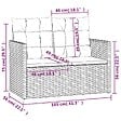 VIDAXL - vidaXL Banc de jardin avec coussins Noir 105 cm Résine tressée - vignette