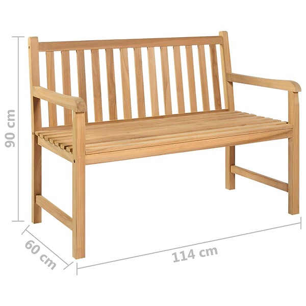 VIDAXL - vidaXL Banc de jardin 114 cm bois de teck solide - large