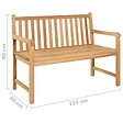 VIDAXL - vidaXL Banc de jardin 114 cm bois de teck solide - vignette