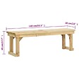 VIDAXL - vidaXL Banc de jardin 140 cm Bois de pin imprégné - vignette