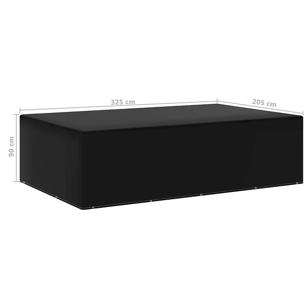 VIDAXL - vidaXL Housse de salon de jardin 12 œillets 205x325x90 cm - large