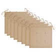 VIDAXL - vidaXL Chaises de jardin et coussins beige lot de 8 Bois teck massif - vignette
