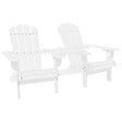VIDAXL - vidaXL Chaises de jardin Adirondack avec table bois de sapin blanc - vignette