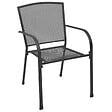 VIDAXL - vidaXL Chaises d'extérieur lot de 4 Design maillé Anthracite Acier - vignette