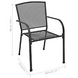 VIDAXL - vidaXL Chaises d'extérieur lot de 4 Design maillé Anthracite Acier - vignette