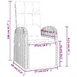 VIDAXL - vidaXL Chaise inclinable de jardin et coussin Résine tressée Noir - vignette