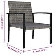 VIDAXL - vidaXL Chaises à manger de jardin lot de 4 Résine tressée Gris - vignette