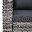 VIDAXL - vidaXL Chaise de jardin avec coussin et oreiller Résine tressée Gris - vignette