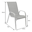 HAPPY GARDEN - Lot de 8 chaises MARBELLA en textilène terracotta - aluminium terracotta - vignette