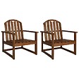 VIDAXL - vidaXL Chaises de jardin lot de 2 Bois d'acacia solide - vignette
