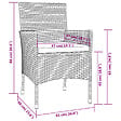 VIDAXL - vidaXL Chaises de jardin avec coussins lot de 4 Résine tressée Noir - vignette